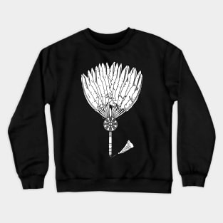 Zhuge Liang - Feather Hand Fan - Crane Strategist Crewneck Sweatshirt